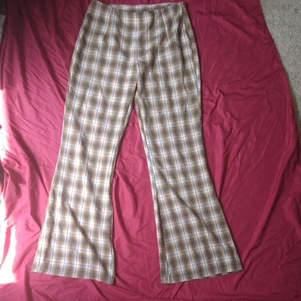 Windsor Brown and White Flare Pants